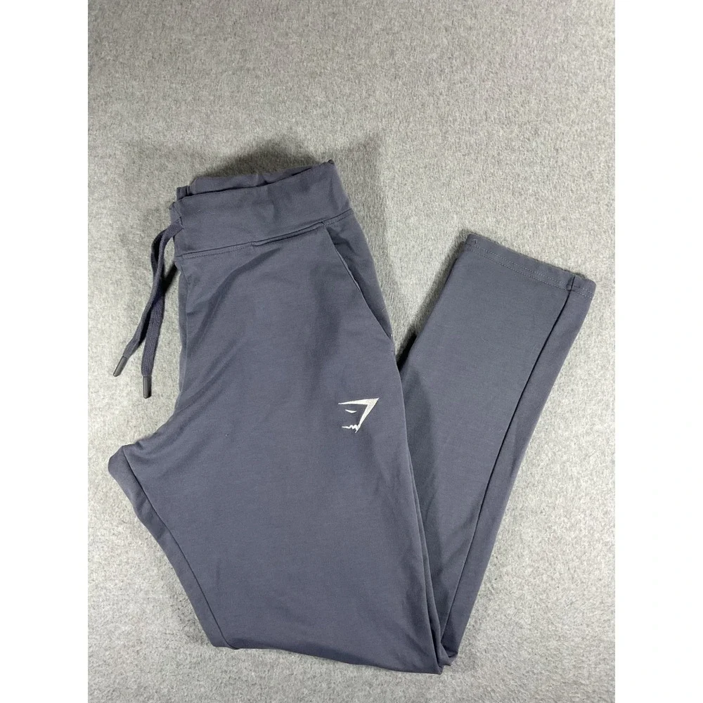 Gymshark Mens Small Slate Blue Gray Tapered Joggers Athletic Sweatpants 1479